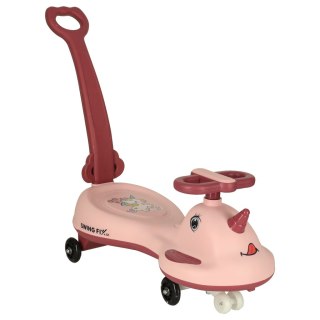 Jeździk grawitacyjny LED Swing FIX S1 skuter z rączką różowy max 65kg