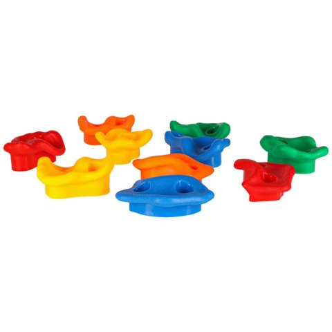 Kamienie wspinaczkowe uchwyty do wspinaczki dla dzieci kolorowe 10 szt + śruby