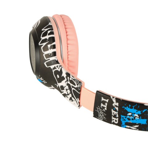 Słuchawki bezprzewodowe nauszne Bluetooth Gaming Sport różowe