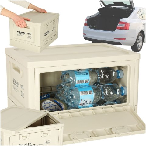 Organizer do bagażnika samochodowy pudełko skrzynka składana 25l szara