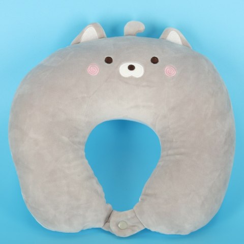 Poduszka podróżna 2w1 rogal pod kark do samolotu samochodu maskotka kot