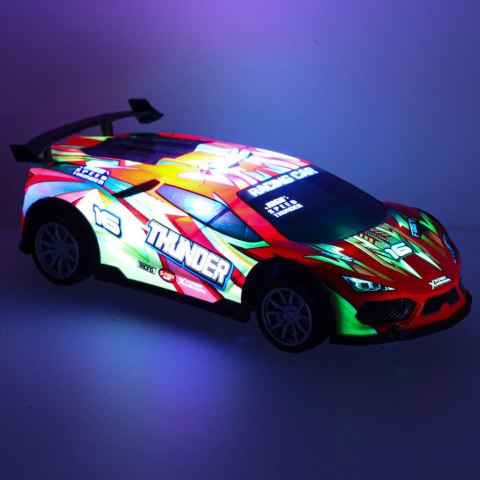 Samochód RC sportowy zdalnie sterowany na pilot auto wyścigowe drift z LED światłami czerwony