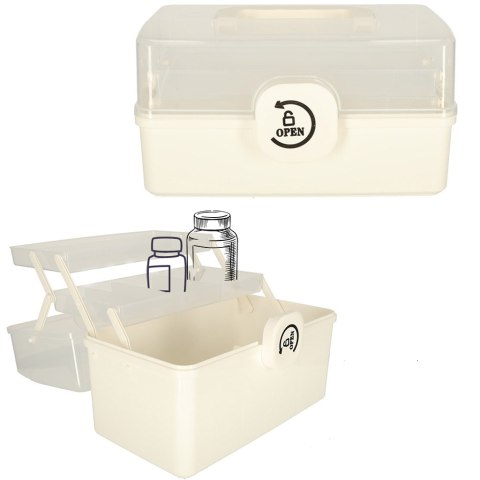 Organizer na leki pojemnik pudełko kasetka apteczka duży XL na zamek skrzynka 29x16x15cm