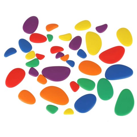 Kamyki kreatywne kolorowe układanka montessori 65 el.