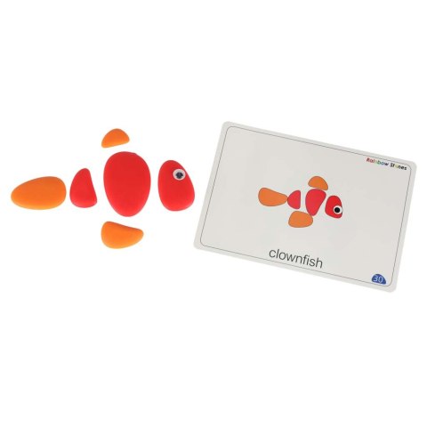 Kamyki kreatywne kolorowe układanka montessori 65 el.